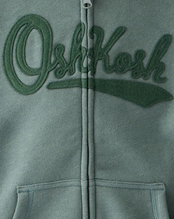 Garçons - Blouson à logo OshKosh à fermeture à glissière - Vert, 