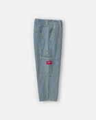 Jean menuisier en denim &agrave; rayures hickory pour tout-petit - D&eacute;lav&eacute; clair, image 6 sur 7 diapositives