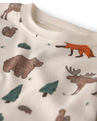 B&eacute;b&eacute; - Pyjamas 2 pi&egrave;ces en coton biologique &agrave; motif Animaux de la for&ecirc;t, image 2 sur 3 diapositives