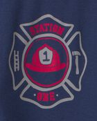 Tout-petit gar&ccedil;on - Pyjama ajust&eacute; 4 pi&egrave;ces en 100&nbsp;% coton &laquo;Rescue Squad&raquo; - Rouge/Cr&egrave;me, image 4 sur 4 diapositives