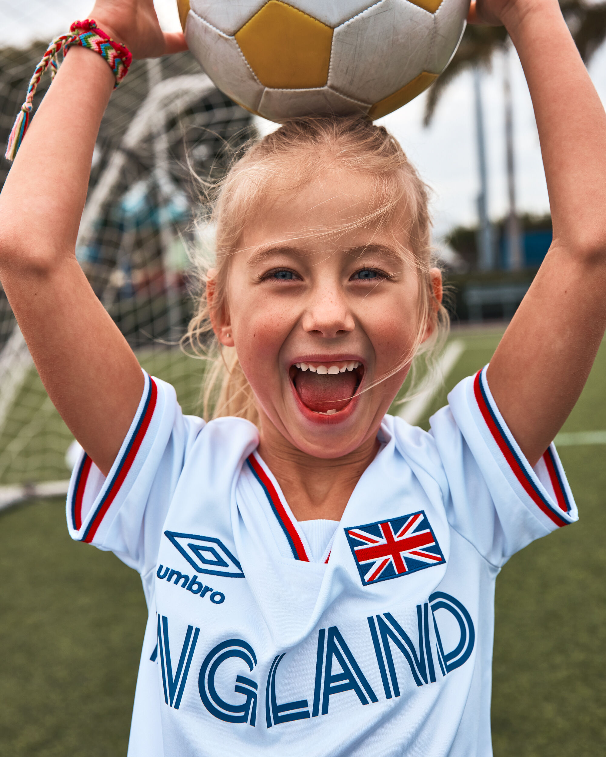Kids 2-Piece Umbro England Soccer Jersey & Short Set - Red/Blue