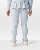 Tout-petit fille - Legging extensible en coton imprim&eacute; - Bleu, image 5 sur 5 diapositives