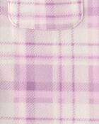 Girls Plaid Fleece Fashion Jacket, image 2 of 3 slides