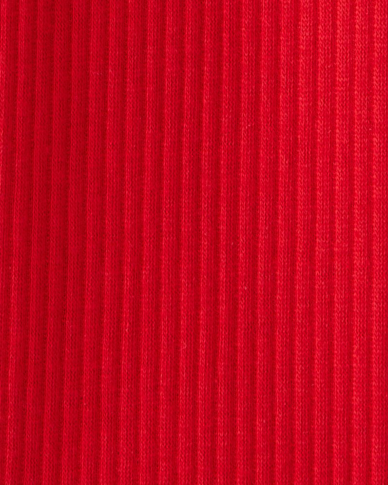 Toddler Girl Pull-On Stretch Rib Leggings - Red, image 3 of 4 slides