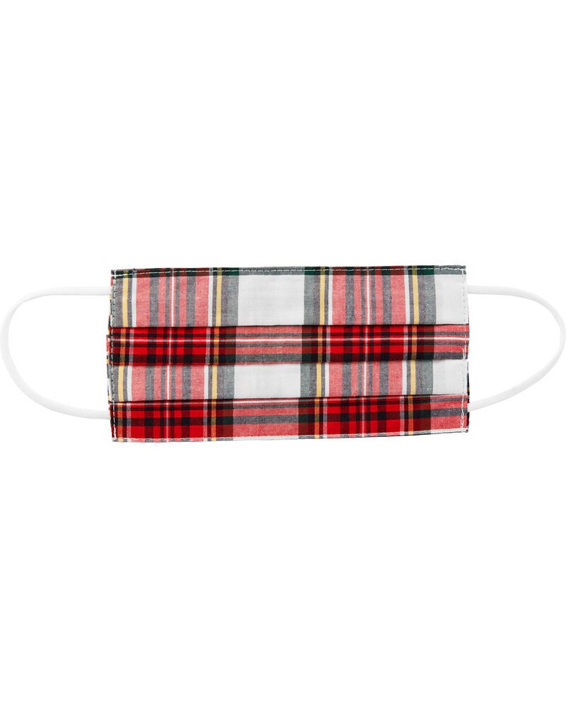 Toddler Plaid Face Mask (final sale), image 1 of 5 slides