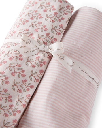 Baby 2-Pack Organic Cotton Muslin Swaddle Blankets, 