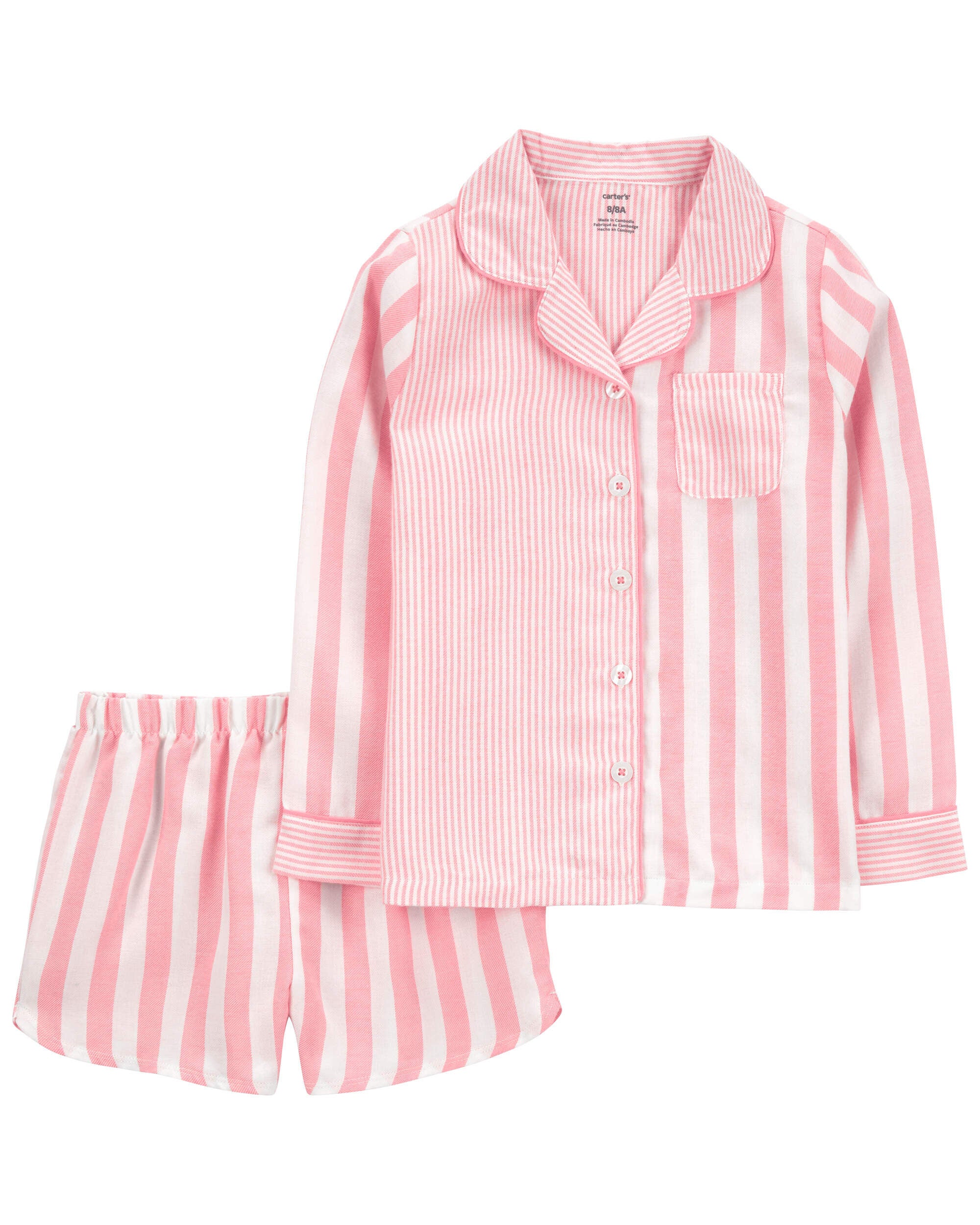 Pink and white pajamas new arrivals