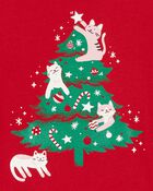 Kid Christmas Tree Long-Sleeves Graphic Tee, image 2 of 3 slides