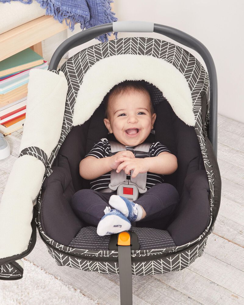 STROLL & GO Car Seat Cover - Grey Feather, image 9 of 10 slides