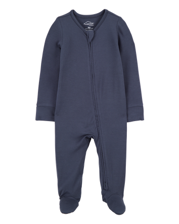 Baby Zip-Up PurelySoft Sleeper Pyjamas - Navy, 