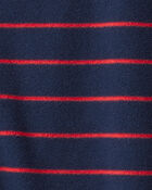 Toddler Boy Striped Loose Fit 1-Piece Pyjamas - Navy, image 2 of 4 slides