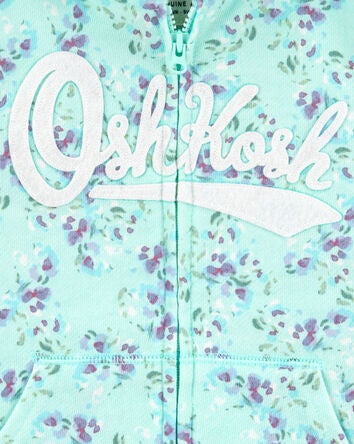 Toddler Floral Print OshKosh Jacket - Blue, 