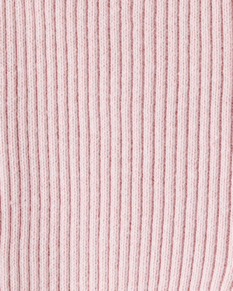 Baby Girl 2-Piece Organic Cotton Sweater Knit Set in Cosmos Garden Print, image 3 of 6 slides