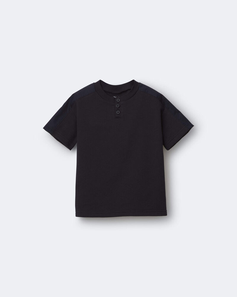 Toddler Boy Henley Tee - Black, image 2 of 6 slides