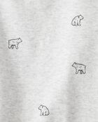 Baby 2-Piece Organic Cotton Overall Set in Bear Print, image 5 of 8 slides