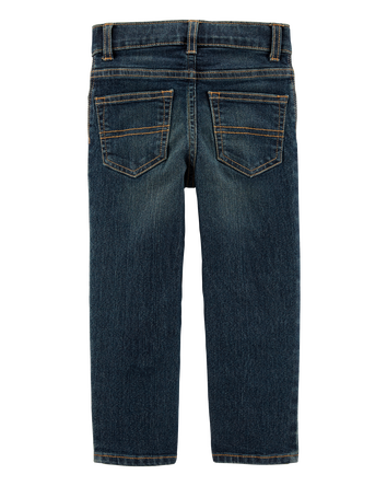 B&eacute;b&eacute; Jeans droit - d&eacute;lavage teint&eacute; authentique, 