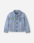 Toddler Boy Clover St. Patrick's Day Denim Jacket - Light Wash, image 1 of 3 slides