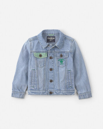 Toddler Boy Clover St. Patrick's Day Denim Jacket - Light Wash, 