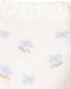 Bébé fille - 6 paires de chaussons fleuris à volants, image 3 sur 8 diapositives