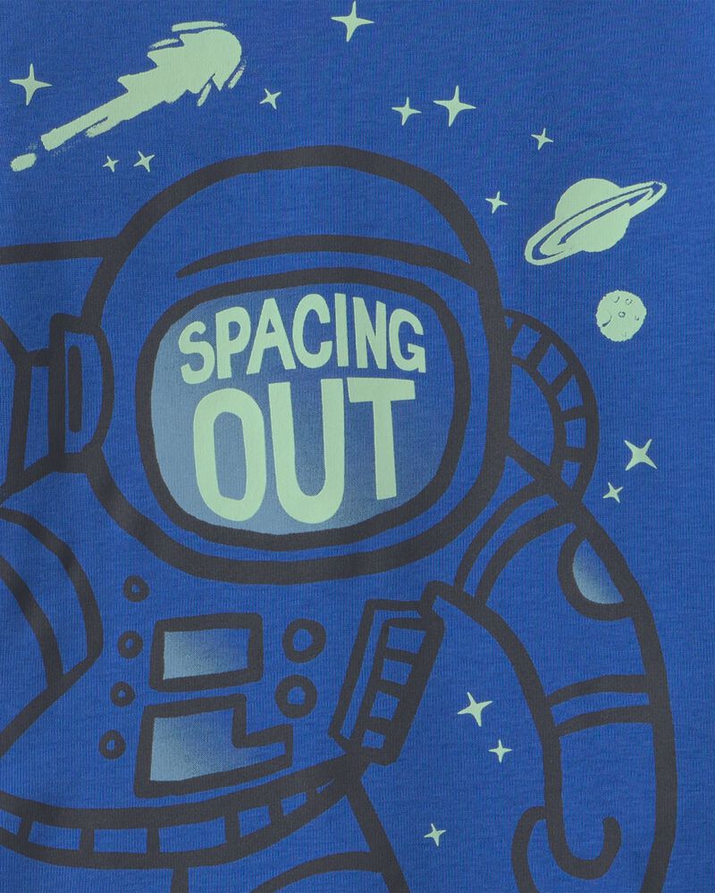 Toddler Boy 4-Piece Astronaut 100% Cotton Snug Fit Pyjama Set - Blue/Black, image 2 of 5 slides