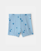 B&eacute;b&eacute; fille - Short de cycliste &agrave; imprim&eacute; bleuet - Bleu, image 2 sur 3 diapositives