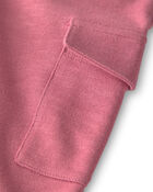 Filles - Pantalon cargo en jersey bouclette de coton biologique, image 4 sur 5 diapositives