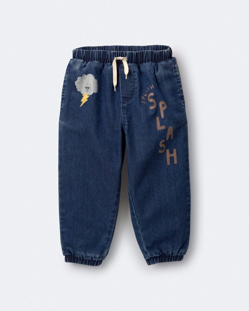 Tout-petit - Pantalon de jogging en denim &laquo;Splish, Splash&raquo; - Bleu, image 2 sur 7 diapositives