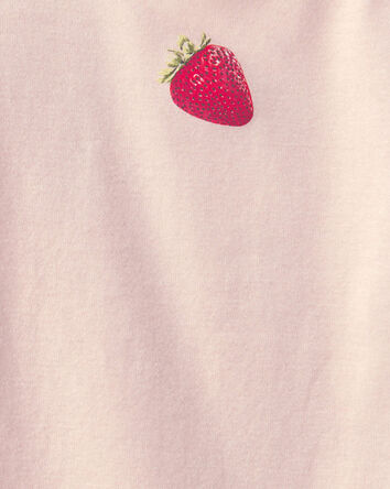 Filles - T-shirt c&ocirc;tel&eacute; &agrave; motif de fraise - Rose, 