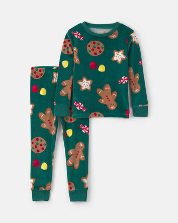 B&eacute;b&eacute; - Pyjama ajust&eacute; 2 pi&egrave;ces en DreamPlush &agrave; motif pain d&rsquo;&eacute;pice de No&euml;l &ndash; Vert, 