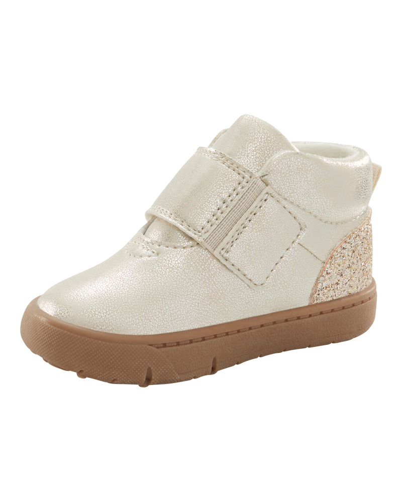  Every Step® First Walker Sparkle High Top Boots - Silver, image 6 of 7 slides