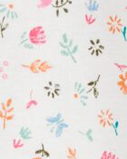 Baby Floral Snug Fit Cotton Blend 1-Piece Pyjamas, image 2 of 4 slides