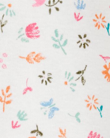 Baby Floral Snug Fit Cotton Blend 1-Piece Pyjamas, 