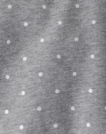 Baby Girl Polka Dot Fleece Sweatshirt - Grey, 