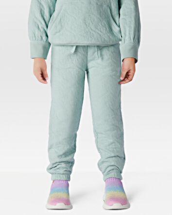 Enfant en bas âge Pantalon tricoté à fleurs - Vert, 