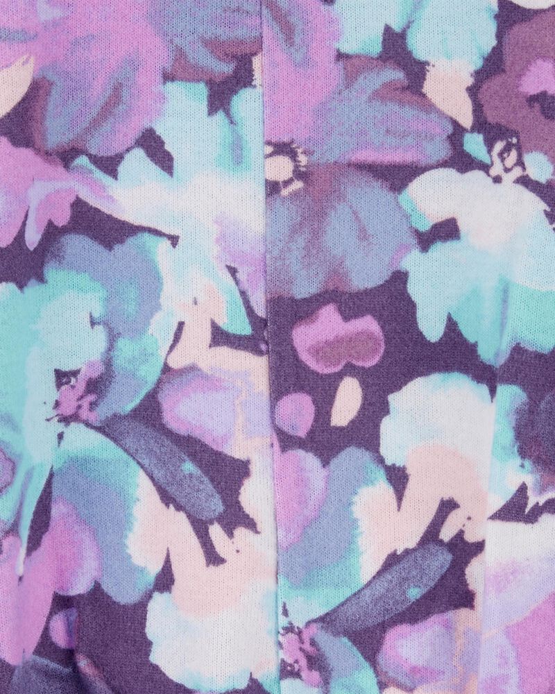 Baby Floral Jersey Long-Sleeve Top - Purple, image 2 of 3 slides