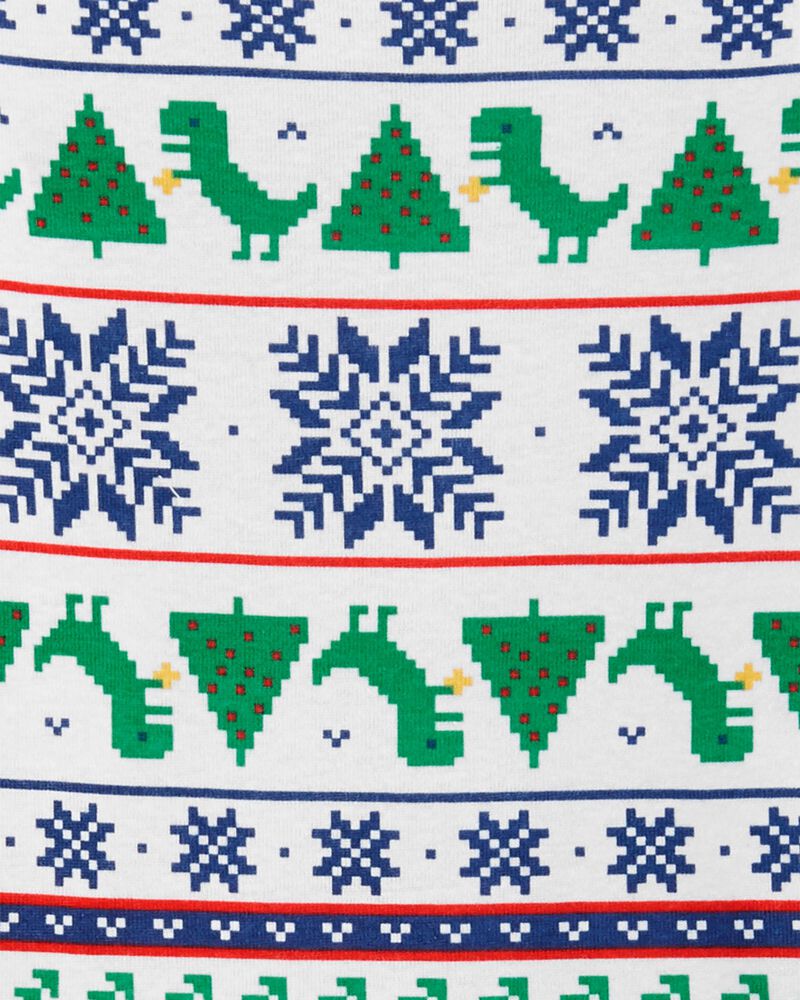 2-Piece Fair Isle 100% Snug Fit Cotton PJs, image 2 of 2 slides