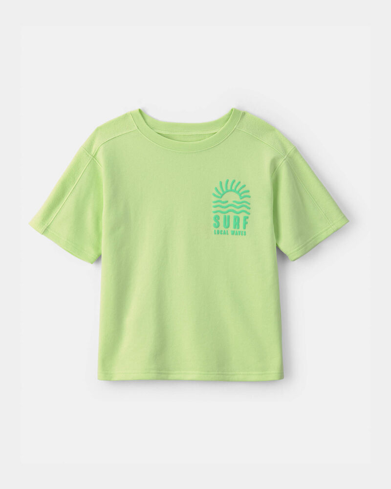 Boys Surf French Terry Graphic Tee - Green, image 1 of 4 slides