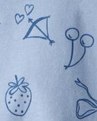 Baby Girl Icon Print  Long Sleeve Tee - Blue , image 2 of 3 slides