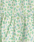 B&eacute;b&eacute; fille - Ensemble 3 pi&egrave;ces haut, cache-couche et short, coquillage - Vert/ivoire, image 4 sur 5 diapositives