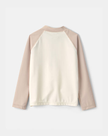 Toddler Boy Long sleeve Rashguard- Cream, 
