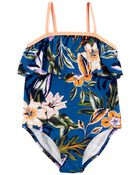 1-Piece Floral Print Swimsuit, image 1 of 4 slides