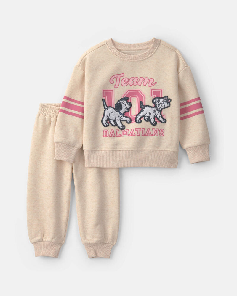 Toddler Girl 2-Piece Disney&copy; 101 Dalmatians Top & Pant Set - Cream, image 1 of 5 slides
