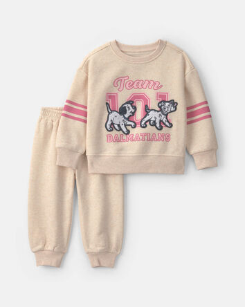 Toddler Girl 2-Piece Disney&copy; 101 Dalmatians Top & Pant Set - Cream, 