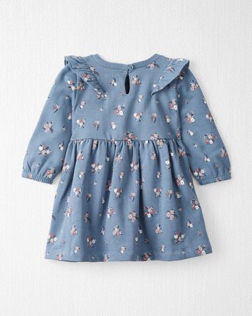 Baby Long-Sleeve Ruffle Dress Made with Organic Cotton in Floral Print, 