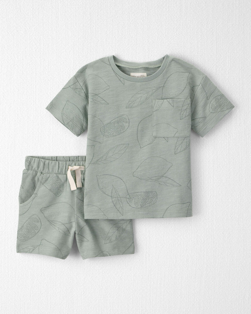 Toddler Boy 2-Piece Shorts Set Made with Organic Cotton in Sienna Breeze, image 1 of 5 slides
