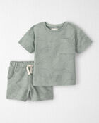 Toddler Boy 2-Piece Shorts Set Made with Organic Cotton in Sienna Breeze, image 1 of 5 slides