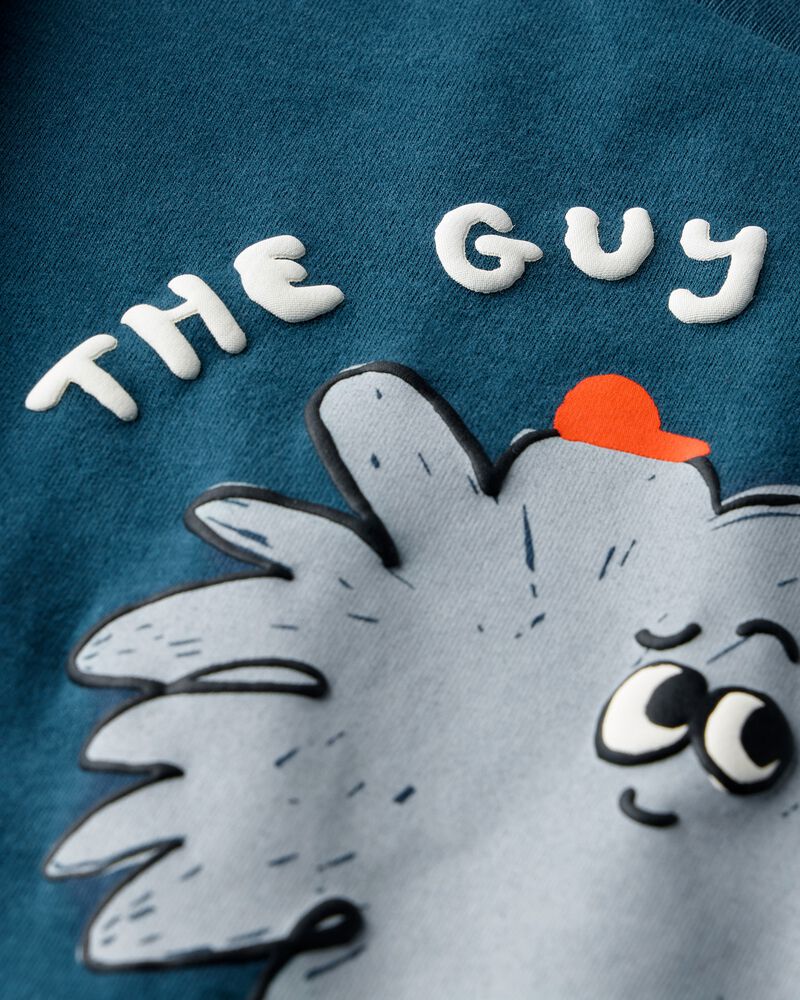 Toddler Boy Squish Character Long-Sleeve Relaxed Graphic Tee - Deep Teal, image 7 of 7 slides
