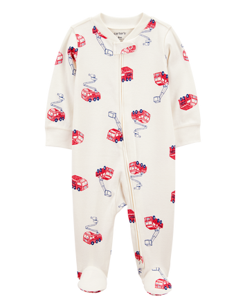 Baby Fire Truck 2-Way Zip Sleeper, 