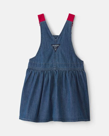 Toute-petit fille - Jupe-salopette en denim chambray - D&eacute;lav&eacute; moyen, 