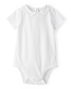Baby Scalloped Peter Pan Collar Bodysuit, image 1 of 5 slides